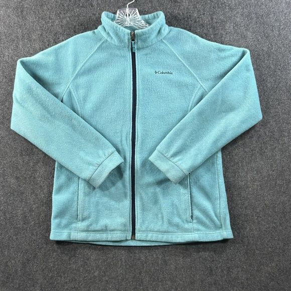 Columbia Jacket Girl’s Extra Large Blue Fleece Zip Pockets Youth - Picture 1 of 8